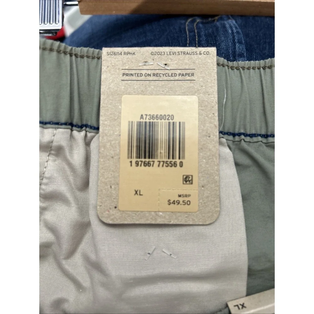 Levi's XX CHINO Easy Stretch Solid Pull On Stretch Shorts Men's Sz XL  $49.50